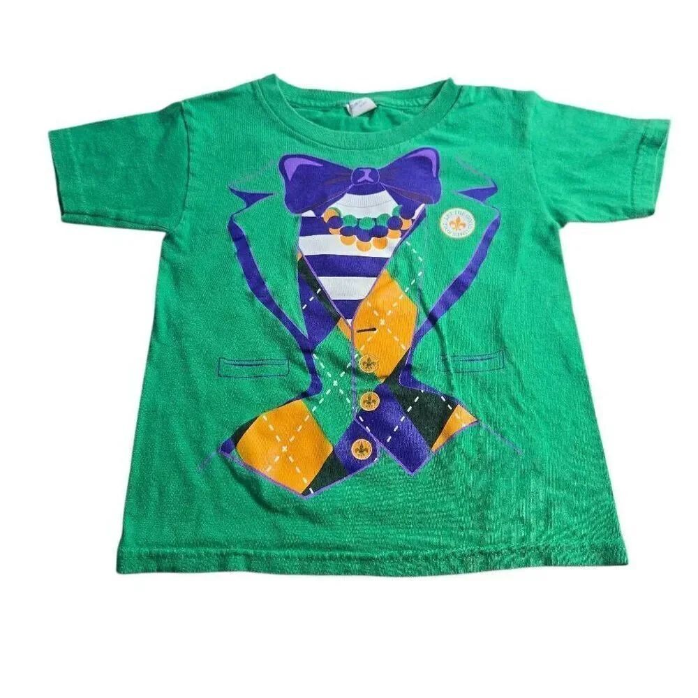 Mardi Gras Tuxedo shirt 4t